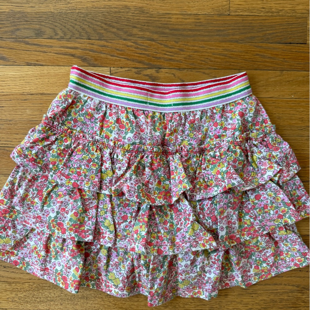 EUC Mini Boden Ruffle Tiered Skort Floral Print